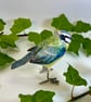 Paper mache blue tit sculpture original art  - Image 6