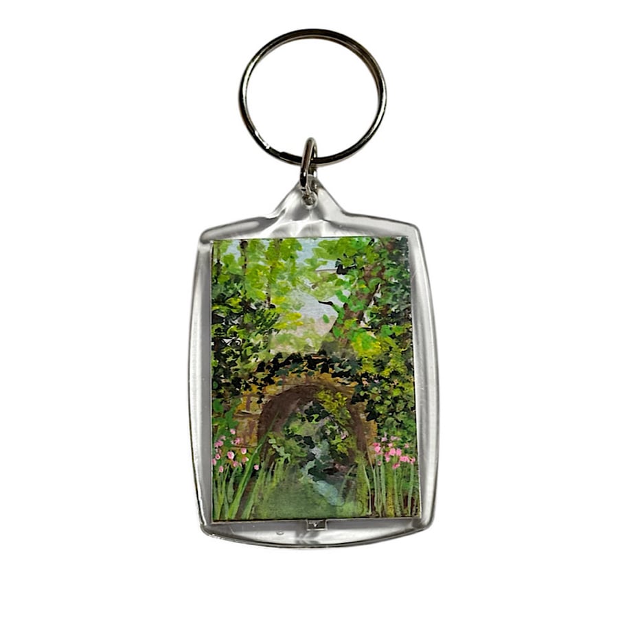 Hand Painted Photo Frame Keyring Mini original Painting 