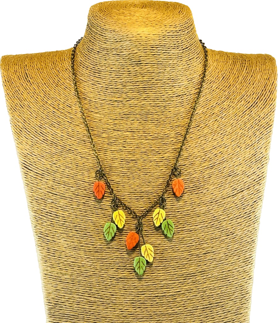 Autumn leaves necklace