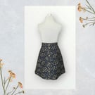 Navy and Gold Printed Cord A-Line Skirt with Pockets. Age 4-5yrs. G42