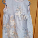Linen print dress or pinafore