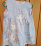 Linen print dress or pinafore