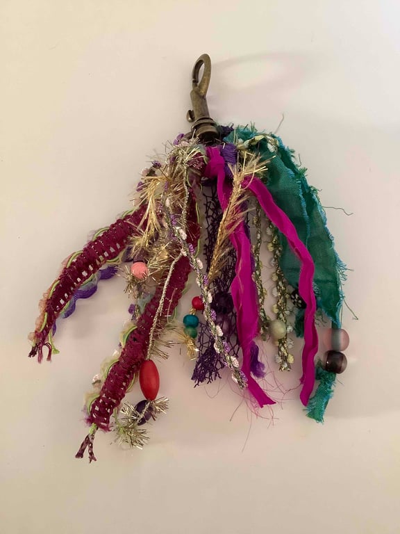Handmade funky bag charm