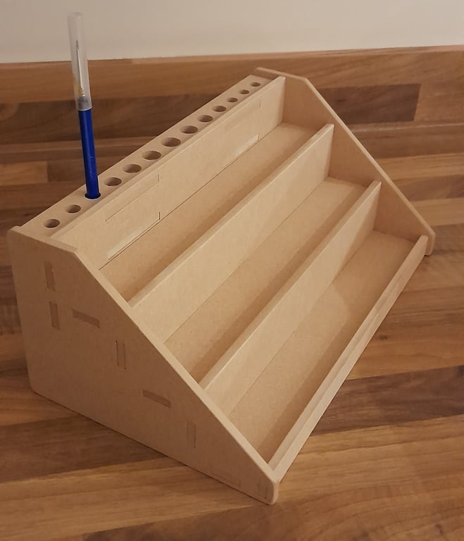 3 Shelf Paint Pot & Brush Storage Unit - supplied fully assembled.