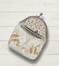 Fabric Coin Purse, Cream Purse, Handmade Frame Purse - Image 2