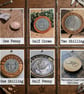 British Coin Golf Ball Markers set in wood with personalisation options