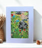 A small acrylic painting - rocks - wildflowers - letterbox gift - textured art - Image 5