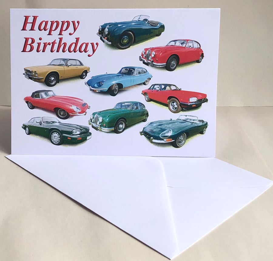 Jaguar Classic Cars - Greeting Cards for the British Car fan