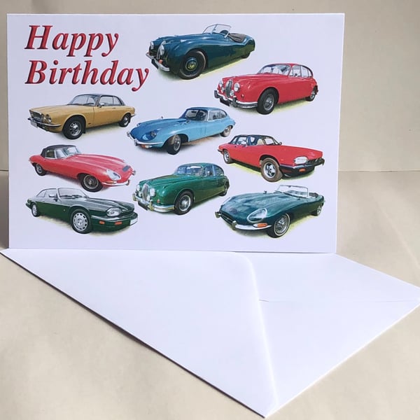 Jaguar Classic Cars - Greeting Cards for the British Car fan