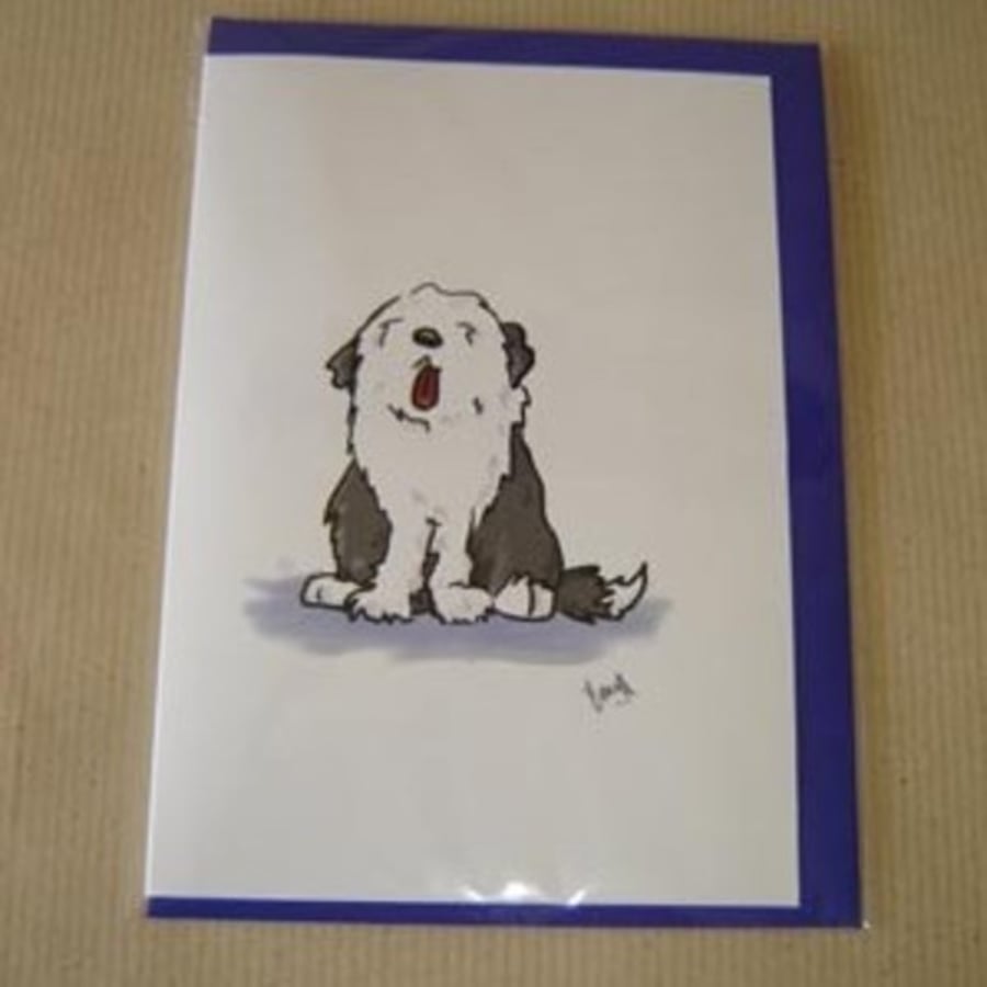 Old English Sheepdog Card