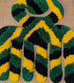 Hand Tufted Duafe Adinkra Textile Wall Art  Jamaican Inspired  A3  Mounted