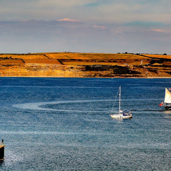 Picture Weymouth Bay Dorset Print, Stone Pier