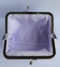 Deep Purple and Lilac Satin Bow Clasp Purse - Image 3
