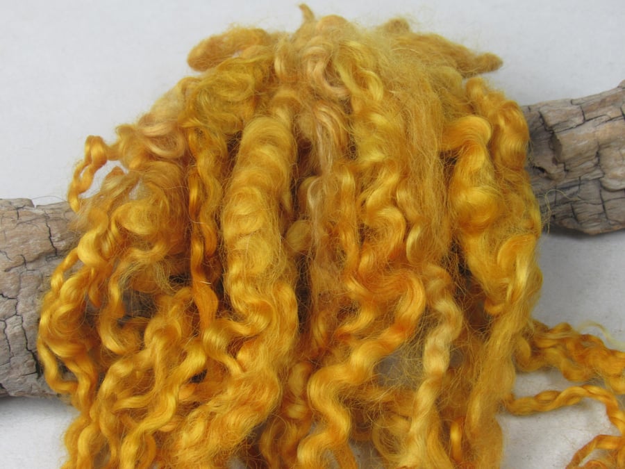 20g Naturally Dyed Golden Brown Masham Locks