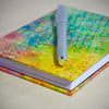 A6 Hardback Lined Notebook with full cloth colourful batik cover