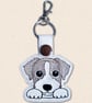 Kawaii Jack Russell Keyring - Embroidered Cute Dog Bag Charm - Image 4