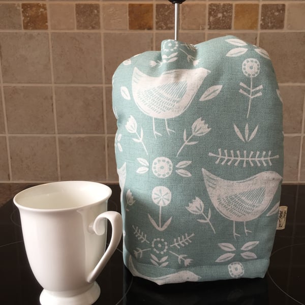 Birds Cafetiere Cosy, Handmade in the UK