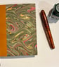 HANDMADE QUARTERBOUND LEATHER MARBLED JOURNAL - Image 1