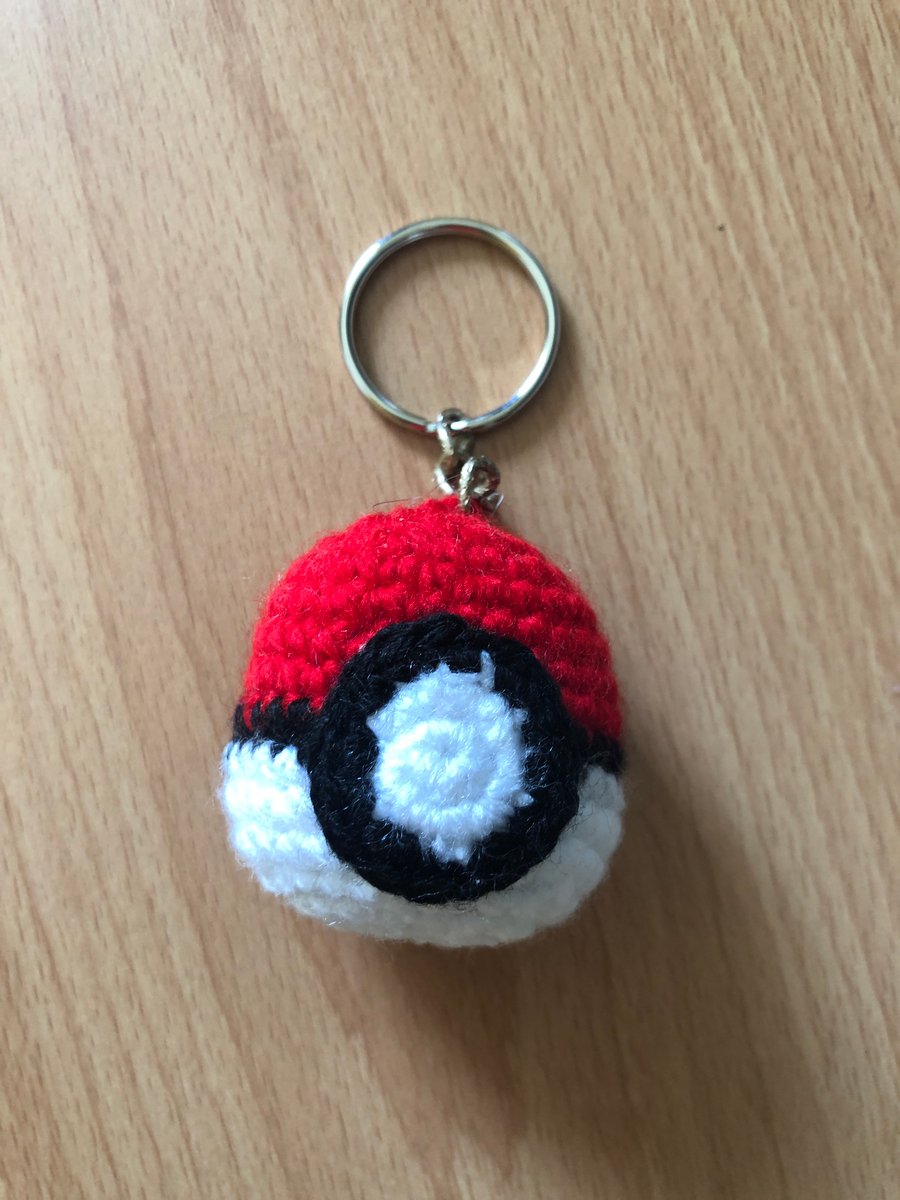 Crochet Poké Ball Keychain