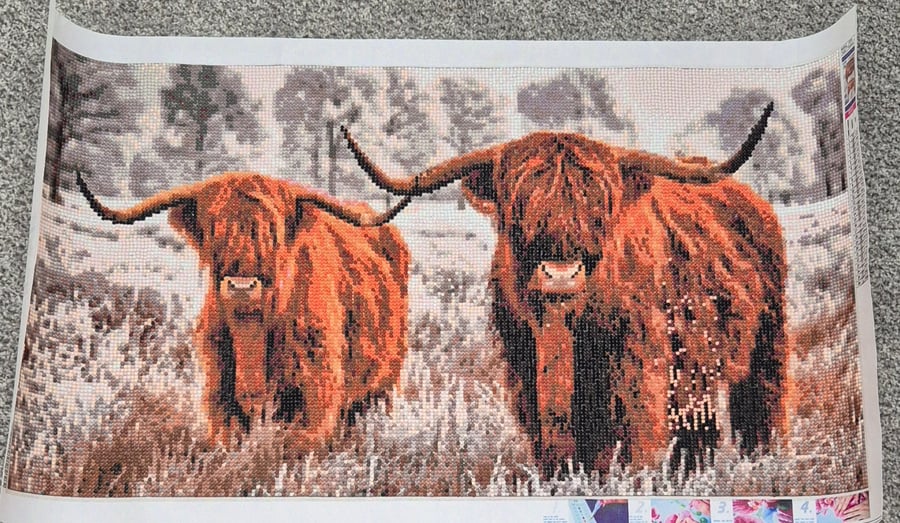 Highland Cow Diamond Art