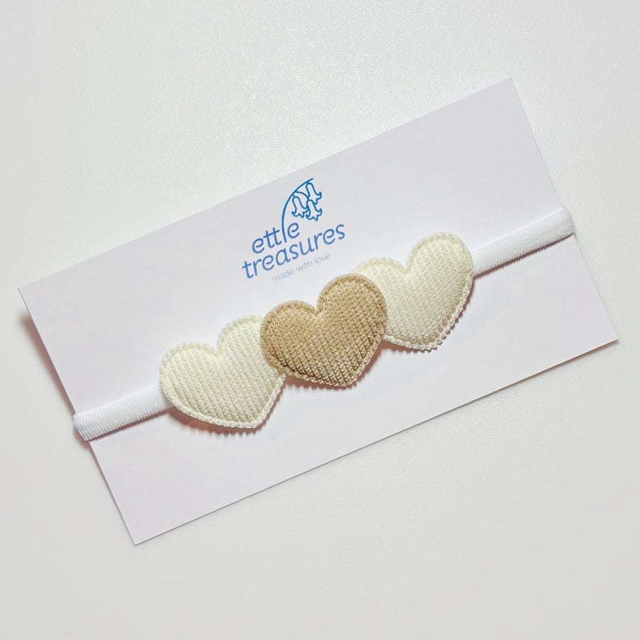 Neutral Heart headband 