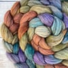 Polwarth, llama & tussah silk fibre 100g Bluebells