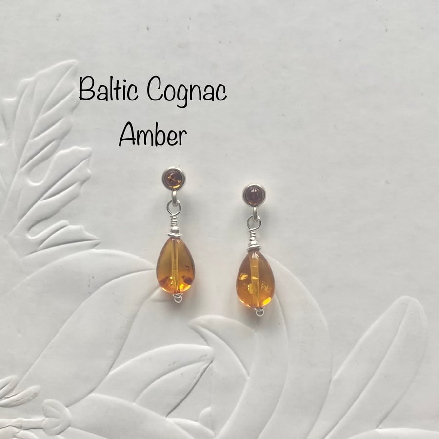 Baltic Cognac Amber earrings