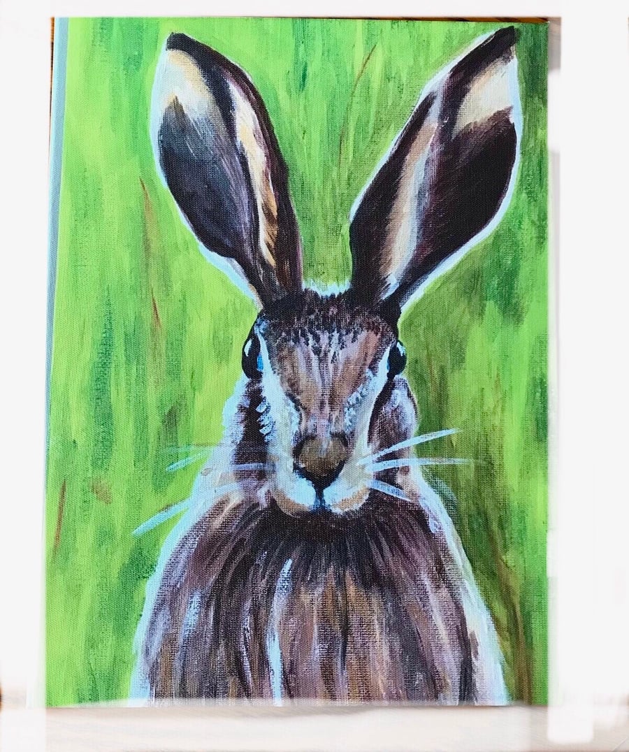 Hare -printed canvas-artwork 
