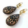Teardrop Ornate Lucite Earrings