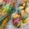 Hand dyed sock yarn 4ply Merino Nylon 100g  Golden weather 