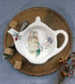 Tawny Owl bone china Teabag Tidy - Image 1