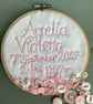 Personalised embroidered hoop for baby 
