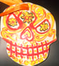 Handmade Ceramic Sugar Skull Halloween Decoration – Mexican Inspired.