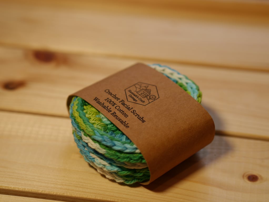 100% Cotton Crochet Facial Rounds Loch ness Monster