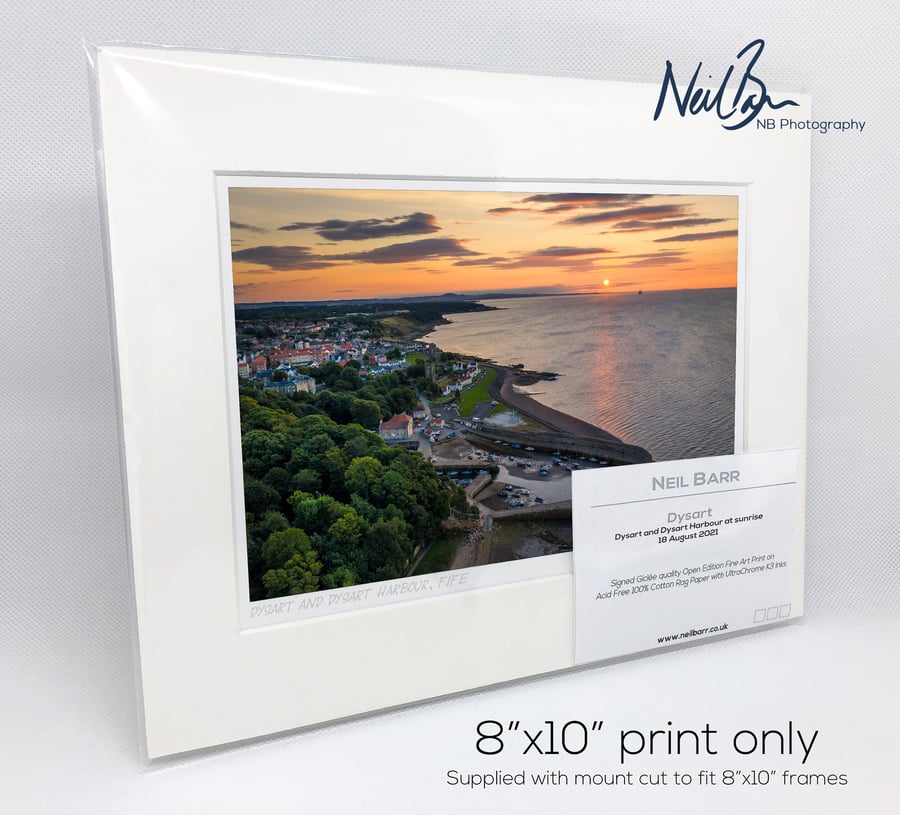 Dysart & Dysart Harbour, East Neuk of Fife - A5 (10" x 8") Unframed Print