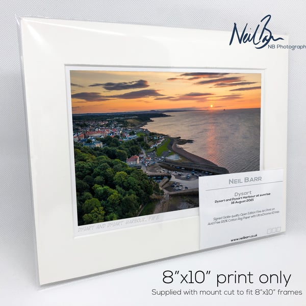 Dysart & Dysart Harbour, East Neuk of Fife - A5 (10" x 8") Unframed Print