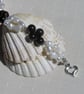 White Freshwater Pearl & Red Garnet Gemstone Bracelet "Regal Sundae" - Image 4