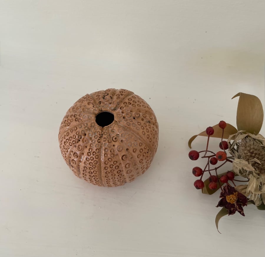 Hand built Stoneware sea urchin Vase
