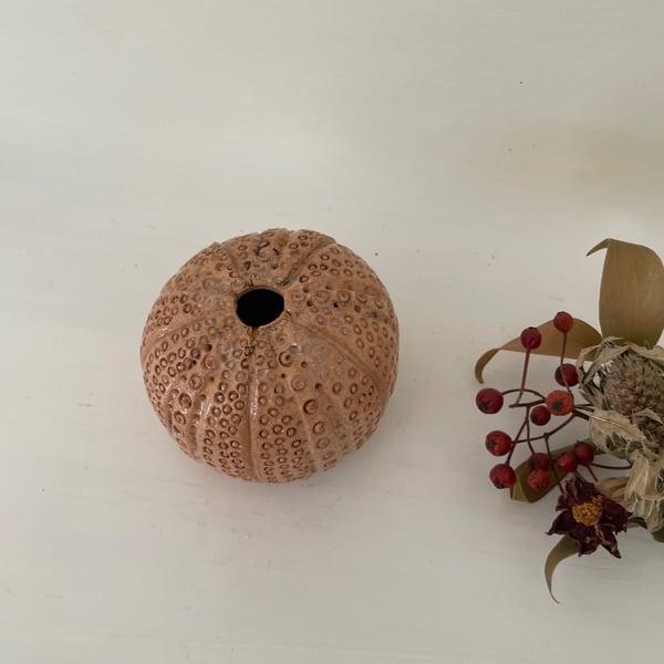 Hand built Stoneware sea urchin Vase