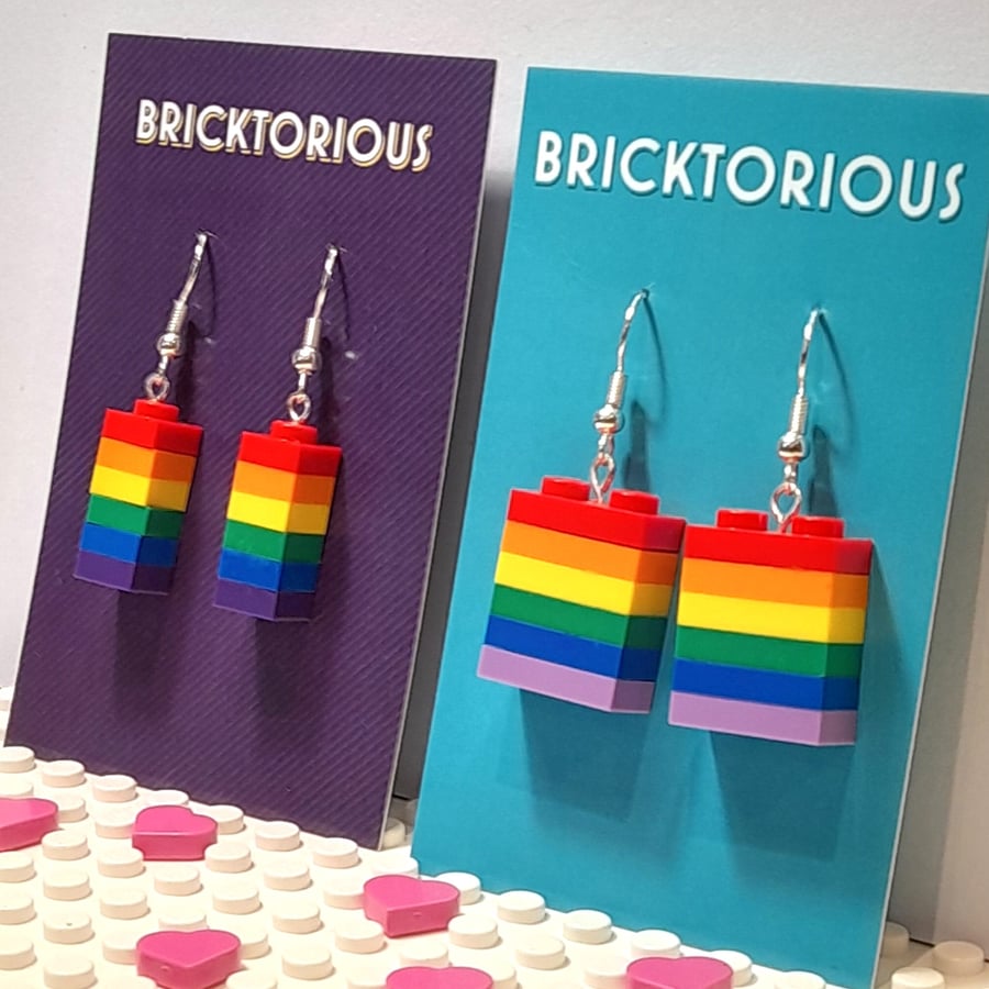 Lego Rainbow Earrings