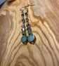 Larisa - Elegant Blue & Light Green Earrings  - Image 3