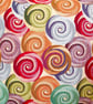Scatter Cushion with Pad: Tapestry Swirls design Pink reverse 17" (43cm) - Image 5