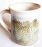 Grey Patterned Mug - Hand Thrown Stoneware Ceramic Mug - Image 2