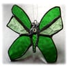 Butterfly Stained Glass Suncatcher Green 041