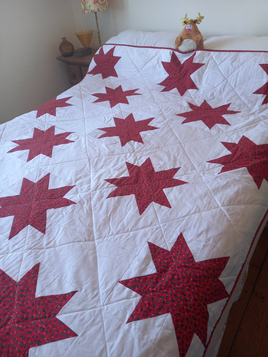 Christmas Star patchwork quilt