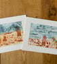 A day at the beach part 2 - Original Collagraph Print .  Seaside Art - Image 4