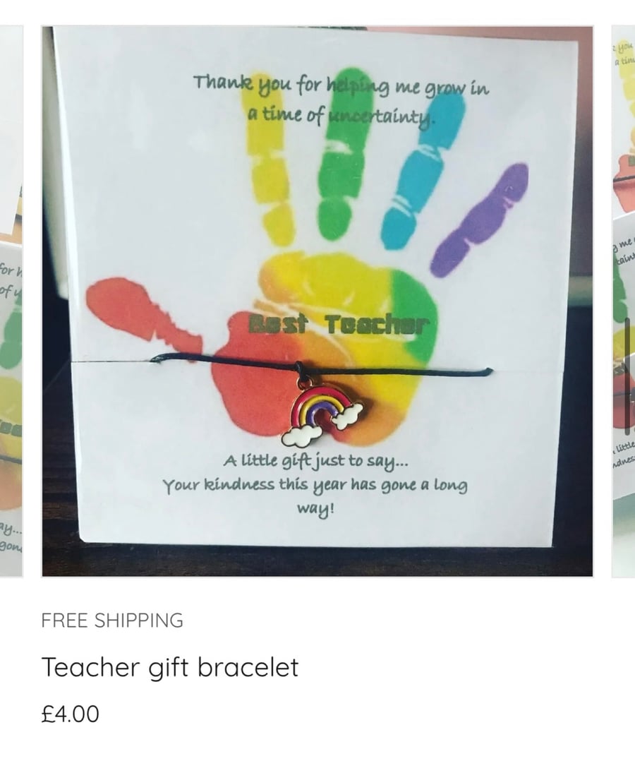Best teacher wish bracelet gift for end of term teacher gift bracelet 