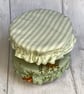 Extra small bowl covers for dips. Set of two. Sage green