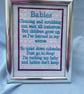 Gift for New Parents, A Poem for New Mum, Dad, Good Advice in a Picture Frame. - Image 10