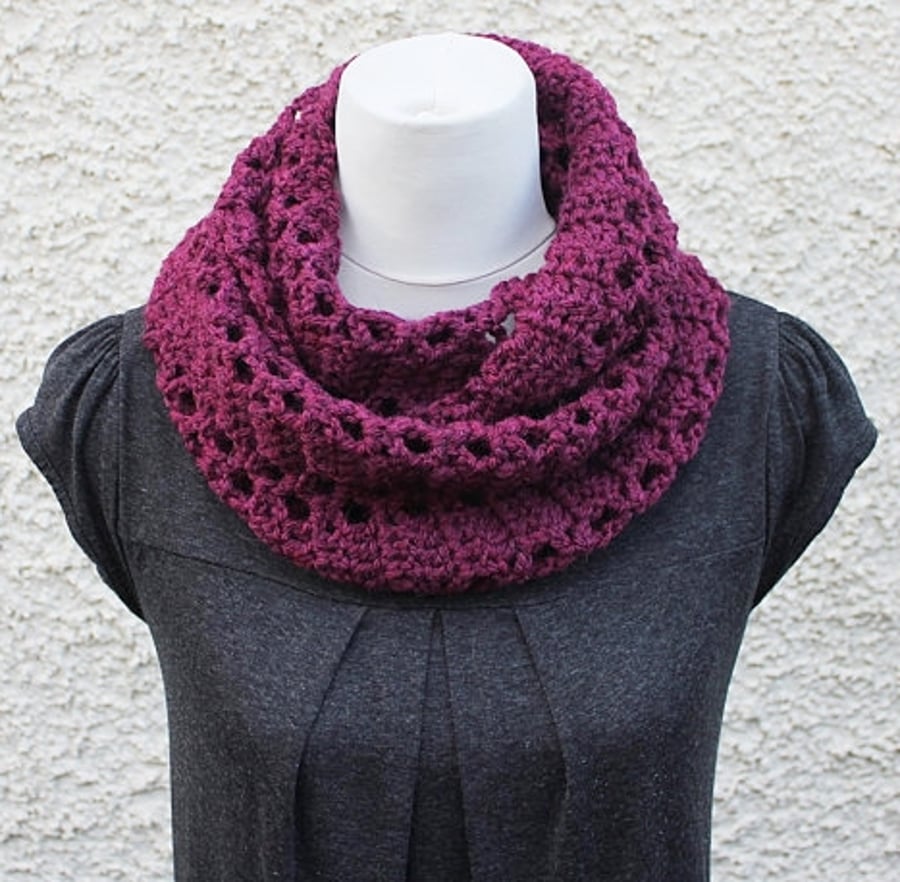 scarf chunky circle, womens scarf snood, knitwear UK